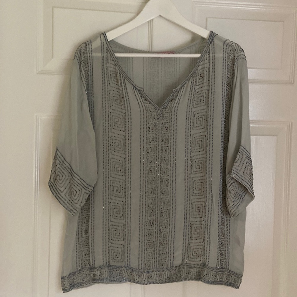 Calypso St. Barth Beaded Tunic - Size S